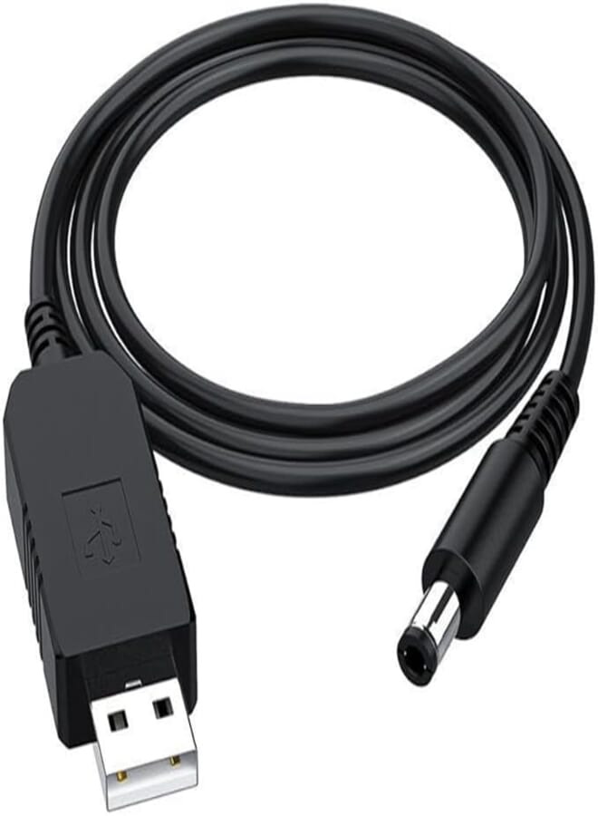 Gebildet DC 5V to DC 12V USB Voltage Step Up Converter Cable Power Supply USB Cable with DC Socket 5.5 x 2.5 mm or 5.5 x 2.1 mm, USB 5V to DC 12V Cable (100cm)